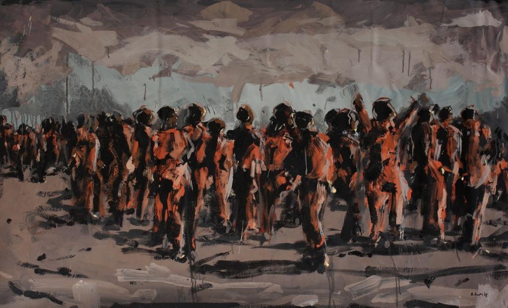 Guns & Rain - Asanda Kupa - The Chosen (2018) - Acrylic on Canvas - 134.5 x 83.5 cm