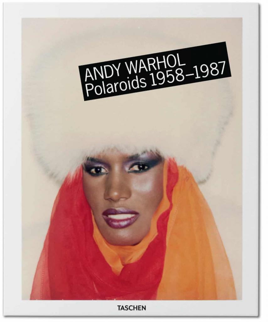 Grace Jones on the cover of Andy Warhol, Polaroids 1958-1987. Taschen edition.