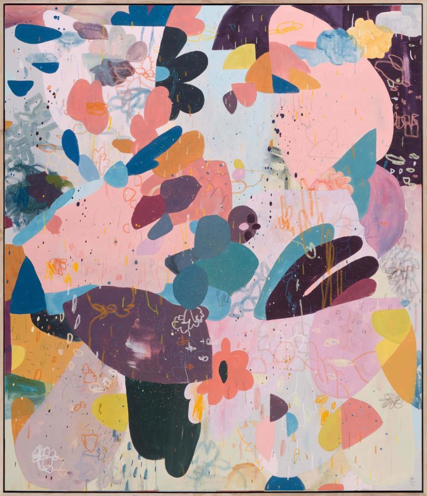 PAUL SENYOL. Author, 2018. Mixed media on linen. 1300 x 1125mm. Framed. Courtesy of David Krut Projects