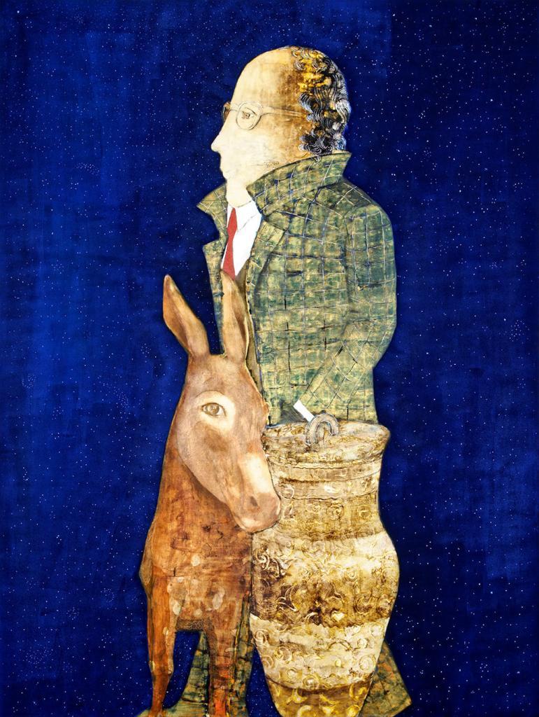 Adel El Siwi Egyptian night sky Mixed Media on Canvas 170x220 cm 2015. © Copyright the artist. Courtesy Mashrabia Gallery