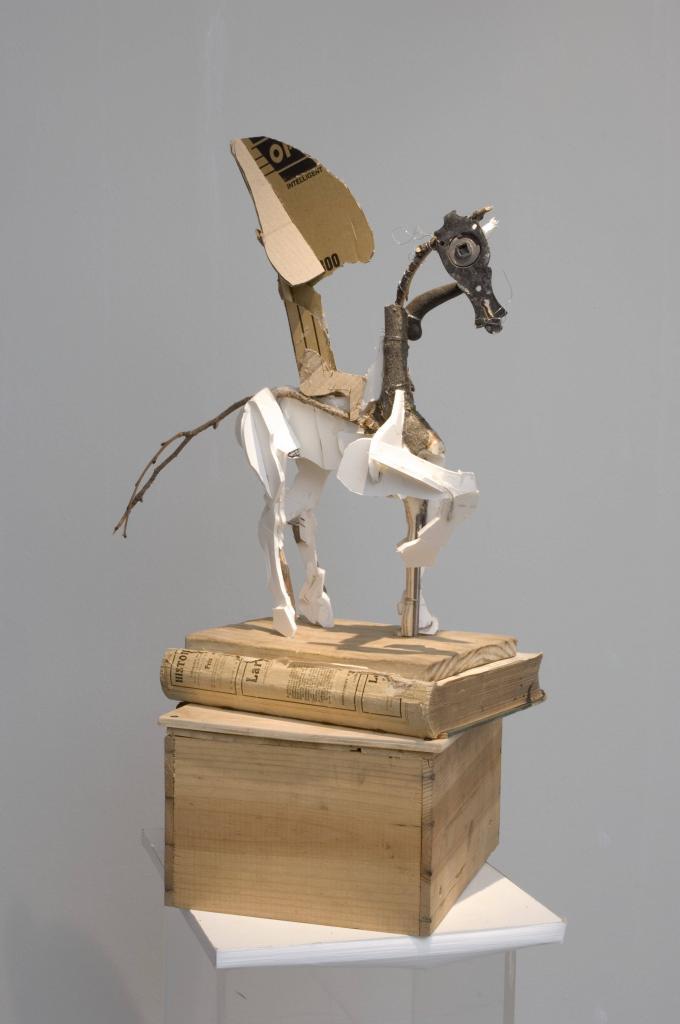 Table-top Equestrian sculpture 2007 Wood and foam core 56 x 60 x 23 cm. © Photo: Thys Dullart & courtesy William Kentridge