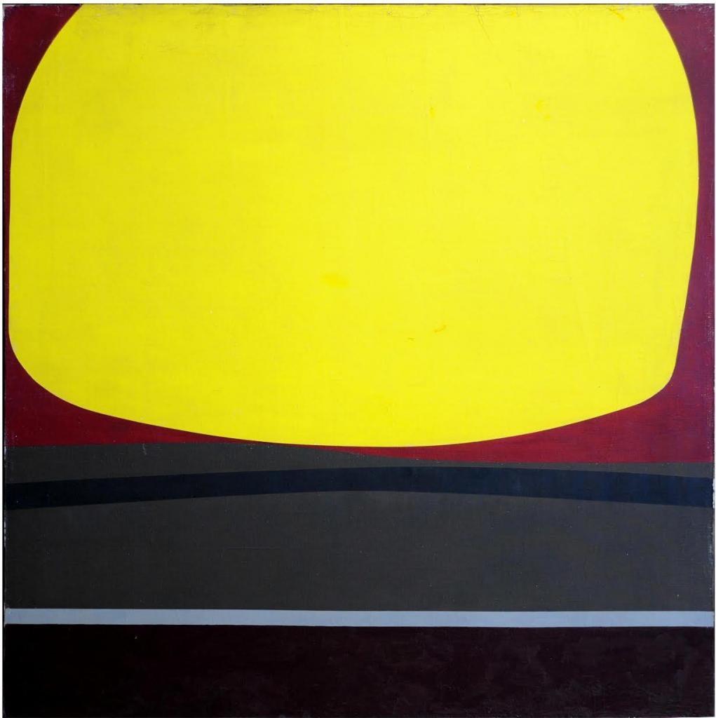 New Waves - Mohamed Melehi, Solar Nostalgia II, 1962 Oil on canvas, 122 x 122 cm Collection Mohamed Melehi Courtesy of the MACAAL