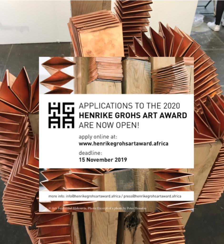 Henrike Grohs Art Award 2020: applications now open. Image, poster of the Open Call Henrike Grohs Art Award 2020