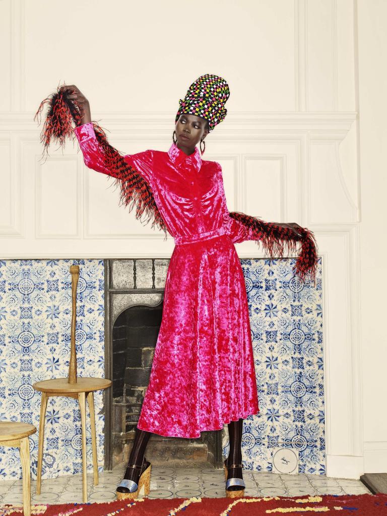 Duro Olowu, Fall/Winter 2019, Look 16. Photo: Luis Monteiro. © Duro Olowu. Seeing Chicago at the MCA Chicago