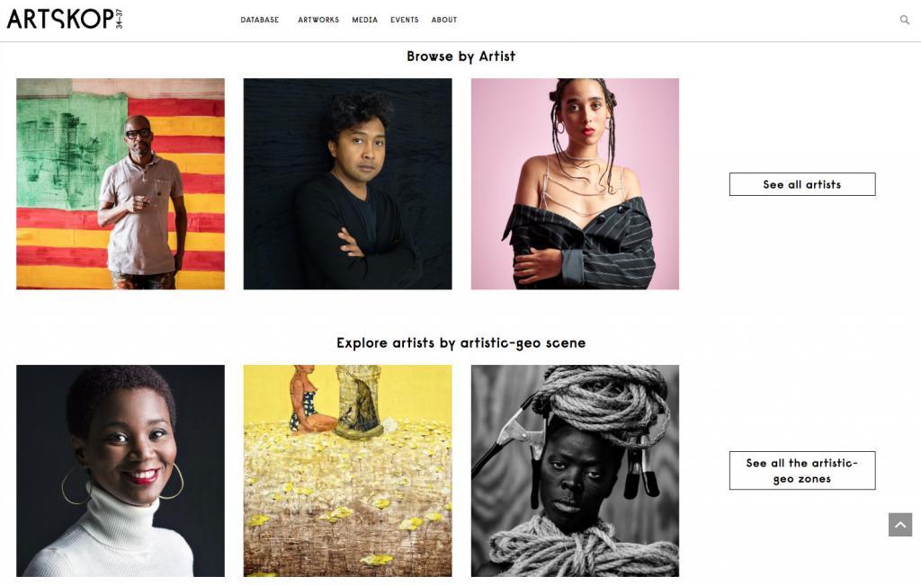 Explore Artists through The Database - Artskop