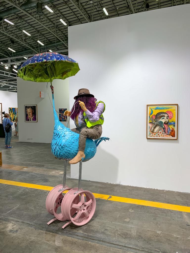 An artwork by Simphiwe Ndzube at Stevenson Gallery's booth at Investec Cape Town Art Fair. © Artskop3437