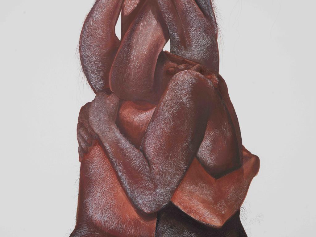 Firelei Báez Ooloi Ciguapa (mass pedigrees of masterpieces unsold), 2018 Gouache on paper, 93.5 x 51 inches Courtesy of Rennie Collection, Vancouver