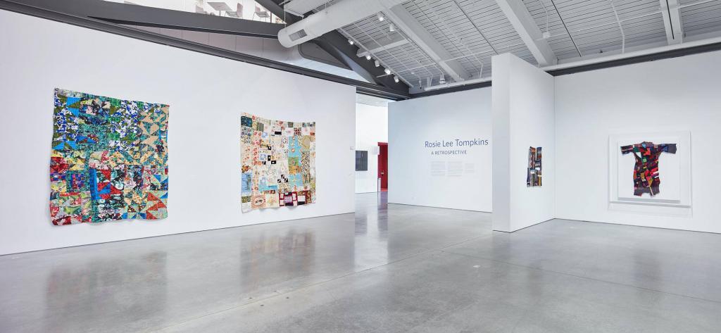 view of the exhibition, © Rosie Lee Tompkins: A Retrospective BAMPFA