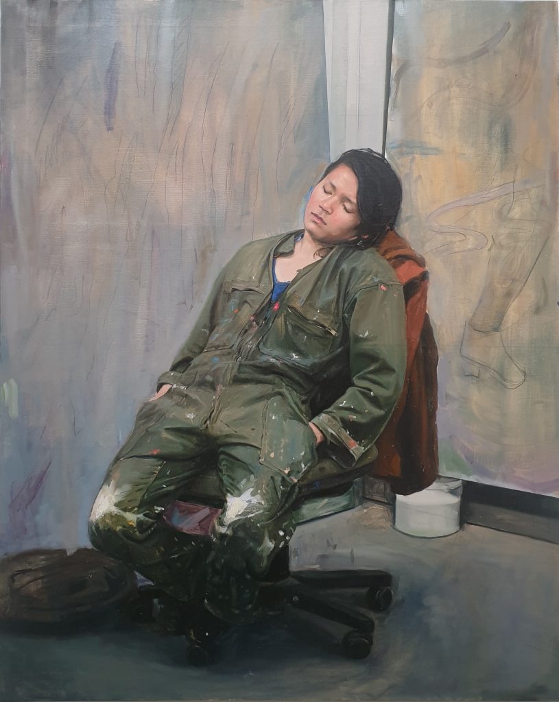 Bilal Hamdad_Le Songe 2020 huile sur toile 162 x 130 cm. Courtesy H Gallery, Paris