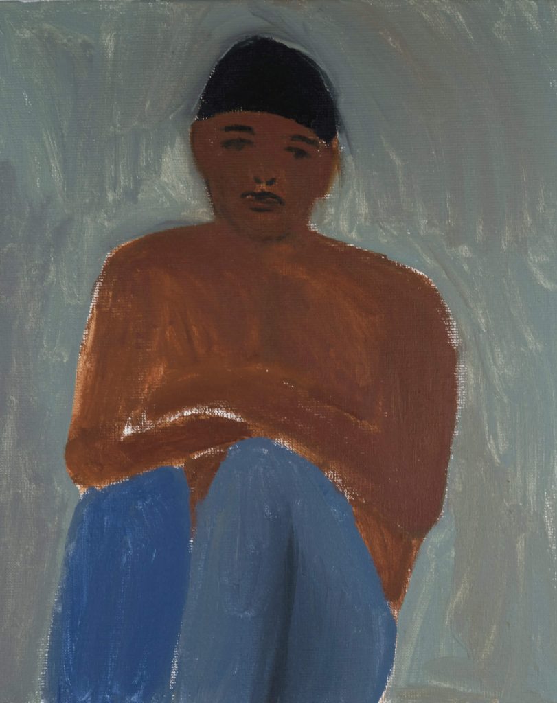 Grégory Olympio, Durag, 2021. Acrylique sur toile. © Grégory Olympio et Septième