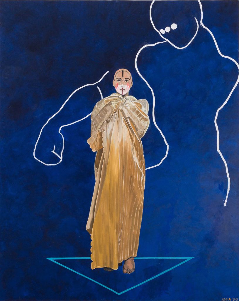 Dalila Dalléas Bouzar, My Life is a miracle, 2021, oil on canvas, 215 x 171 cm. Courtesy of Galerie Cécile Fakhoury